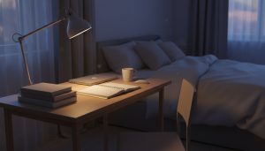 Student Nighttime Routine from Study to Sleep